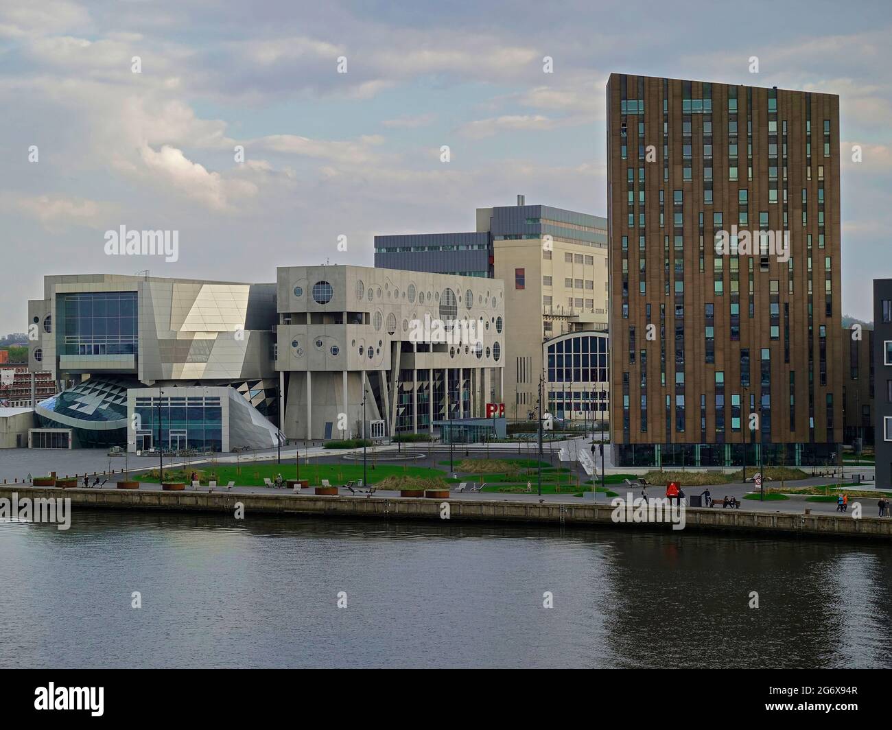 Das Modern House of Music oder Musikkens Hus Universität in Aalborg, Dänemark, von österreichischem Architekten Stockfoto