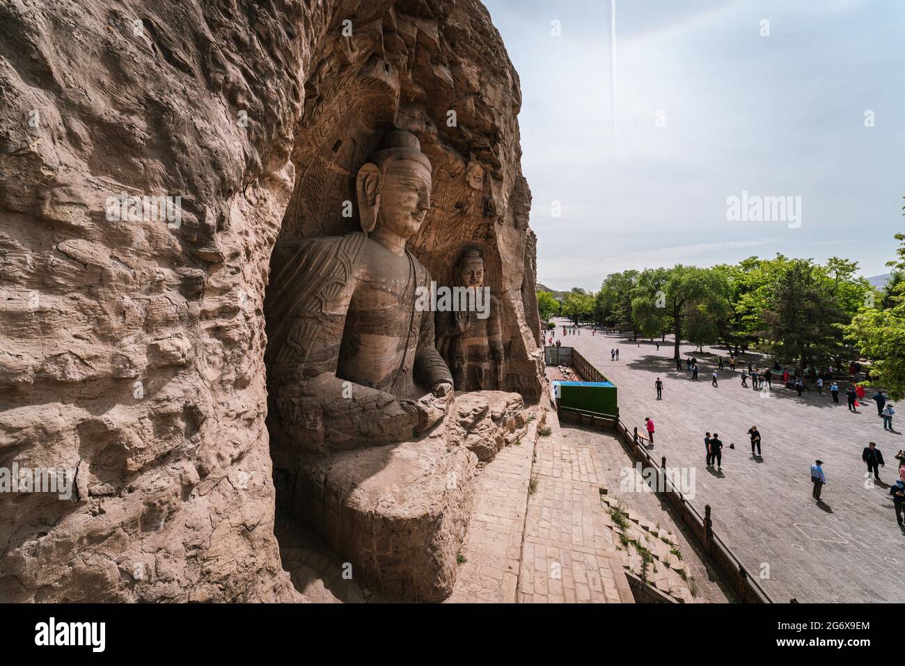 Buddhistische Höhlen und Skulpturen in den Yungang Grotten, Shanxi, China Stockfoto