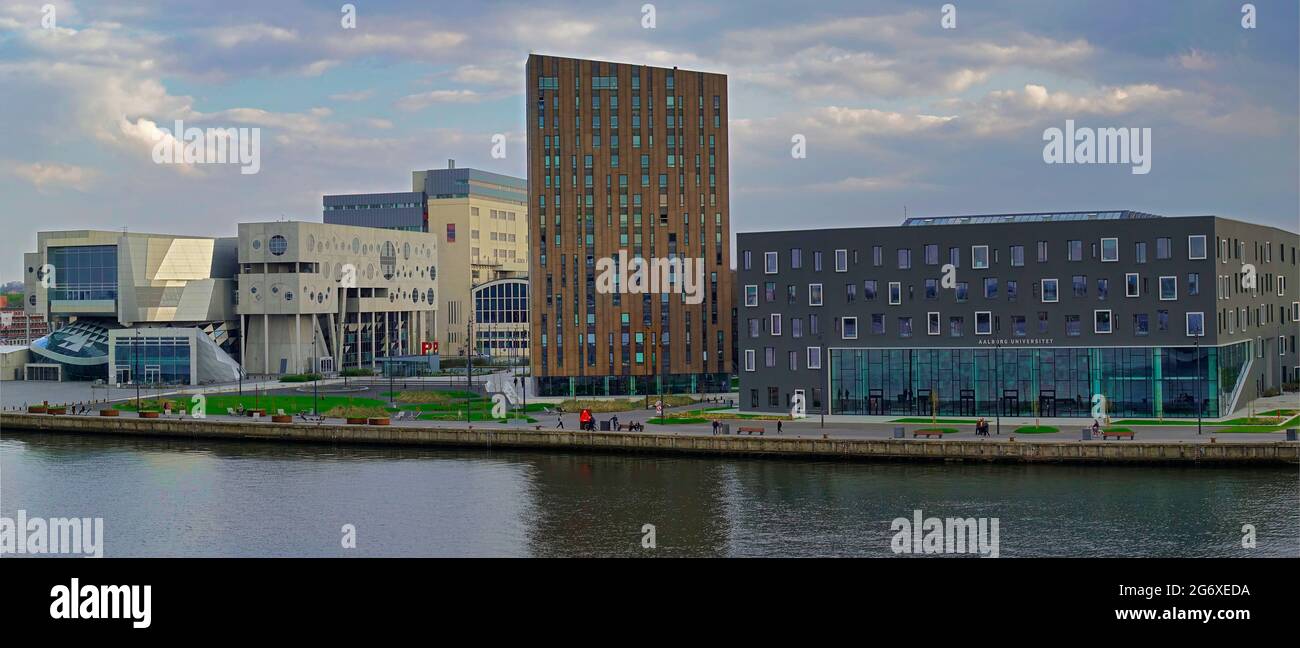 Das Modern House of Music oder Musikkens Hus Universität in Aalborg, Dänemark, von österreichischem Architekten Stockfoto