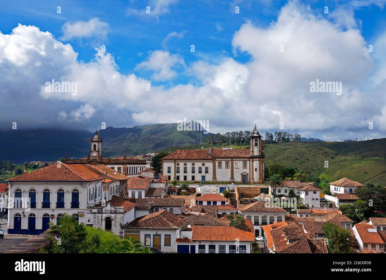 Teilansicht von Ouro Preto, historische Stadt in Brasilien Stockfoto