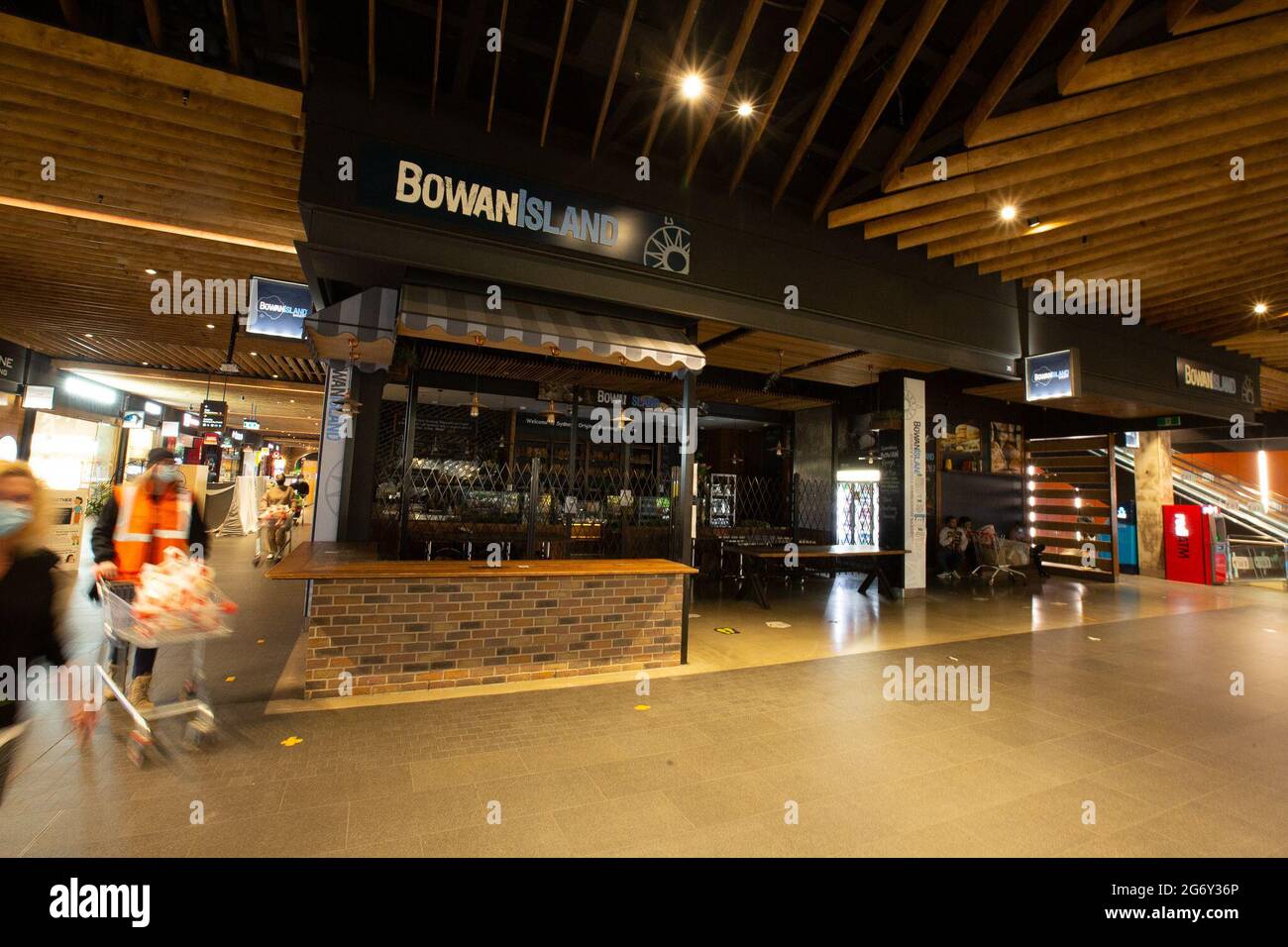 Sydney, Australien. Juli 2021. Am 9. Juli 2021 wird in Sydney, Australien, ein geschlossenes Geschäft gezeigt. ZUM THEMA „Feature: Business as unusual, Small Businesses in Sydney wittering COVID-19 lockdown“ Quelle: HU Jingchen/Xinhua/Alamy Live News Stockfoto