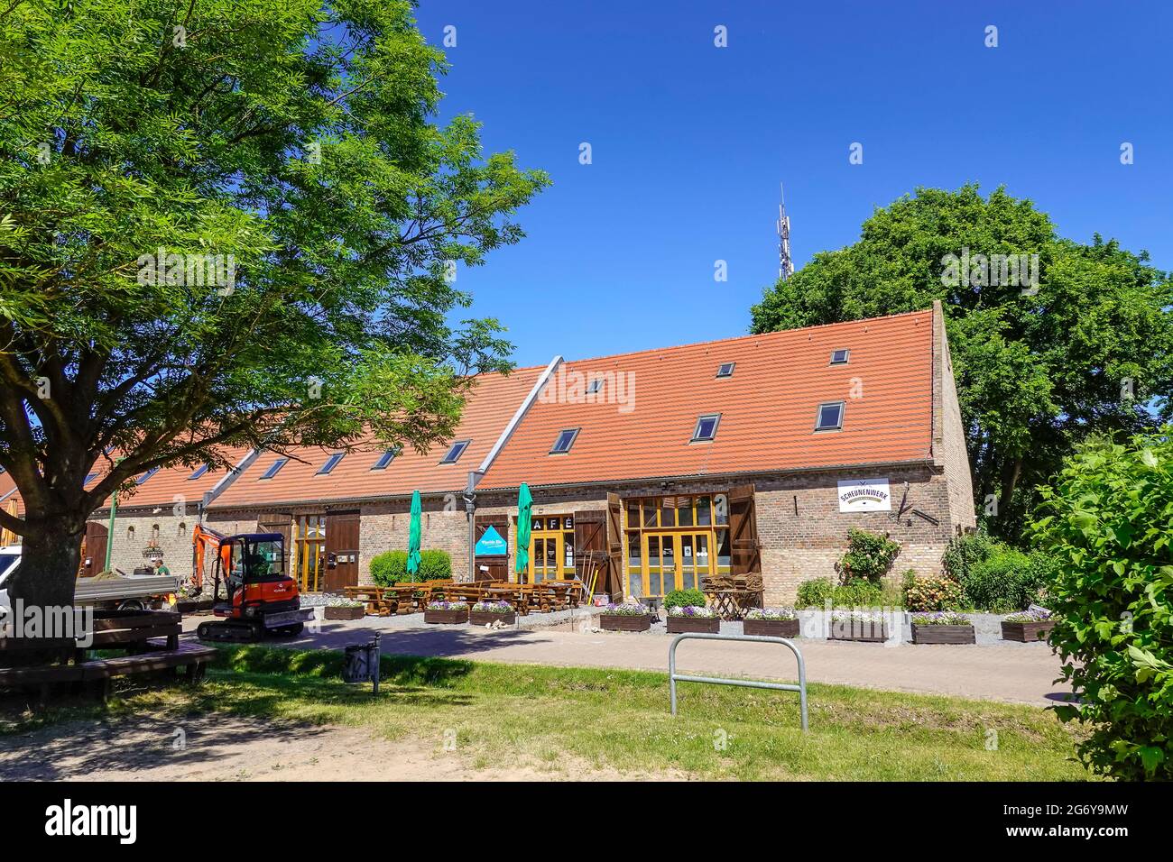 Scheune, historisches Scheunenviertel Kremmen, Brandenburg, Deutschland Stockfoto