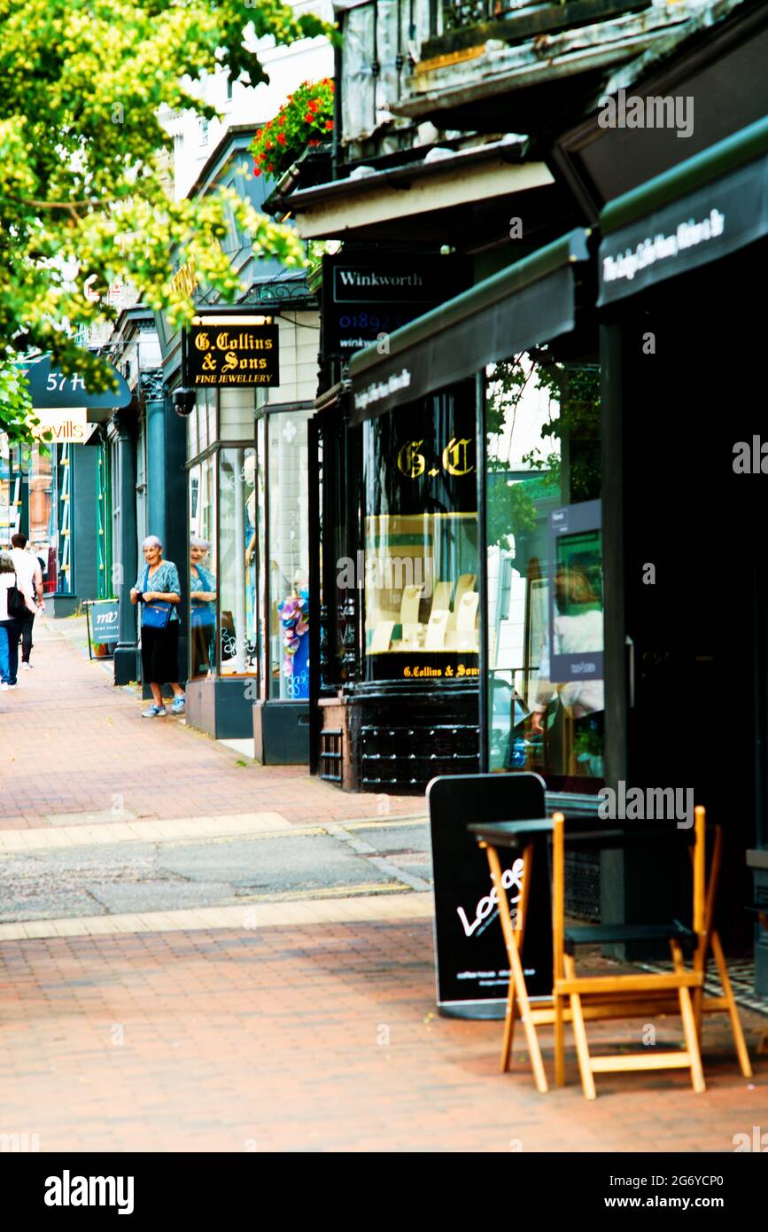 Geschäfte, Tunbridge Wells, Kent, England Stockfoto