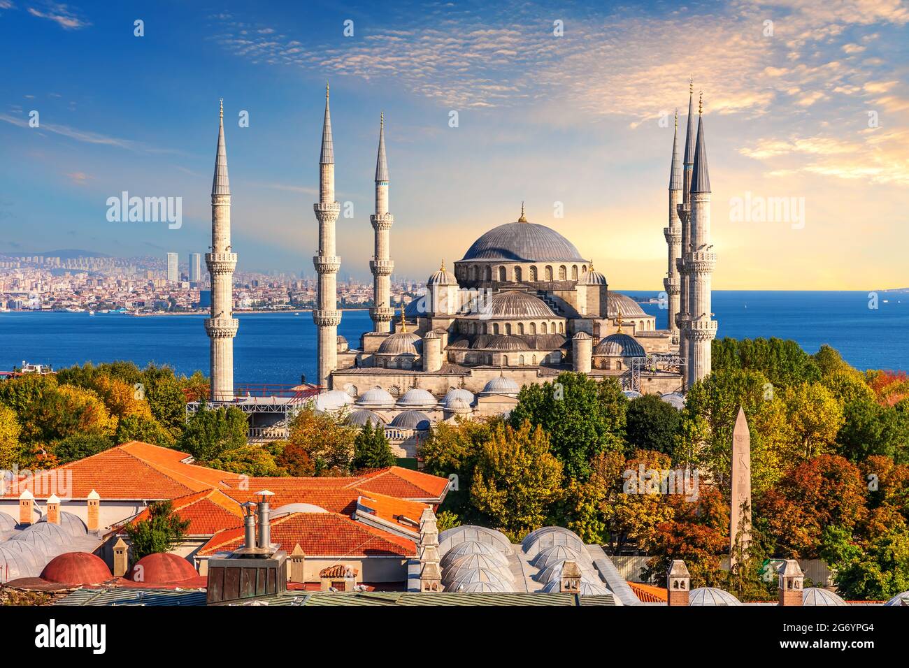 Blaue Moschee von Istanbul, berühmter Ort des Besuchs, Türkei. Stockfoto