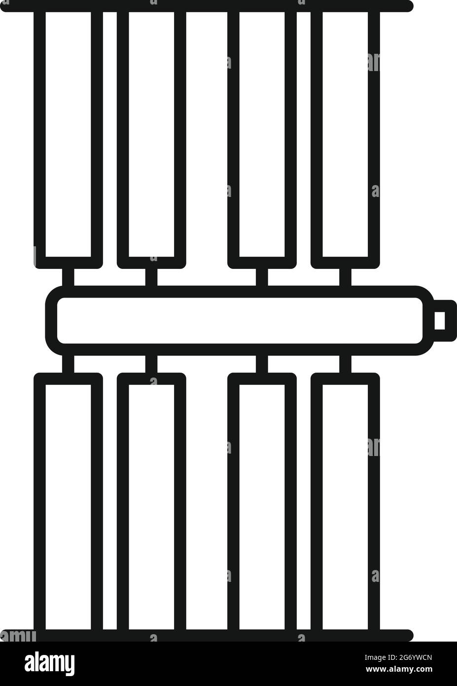 Exploration Raumstation Symbol Umriss Vektor. Internationale Rakete Stock Vektor