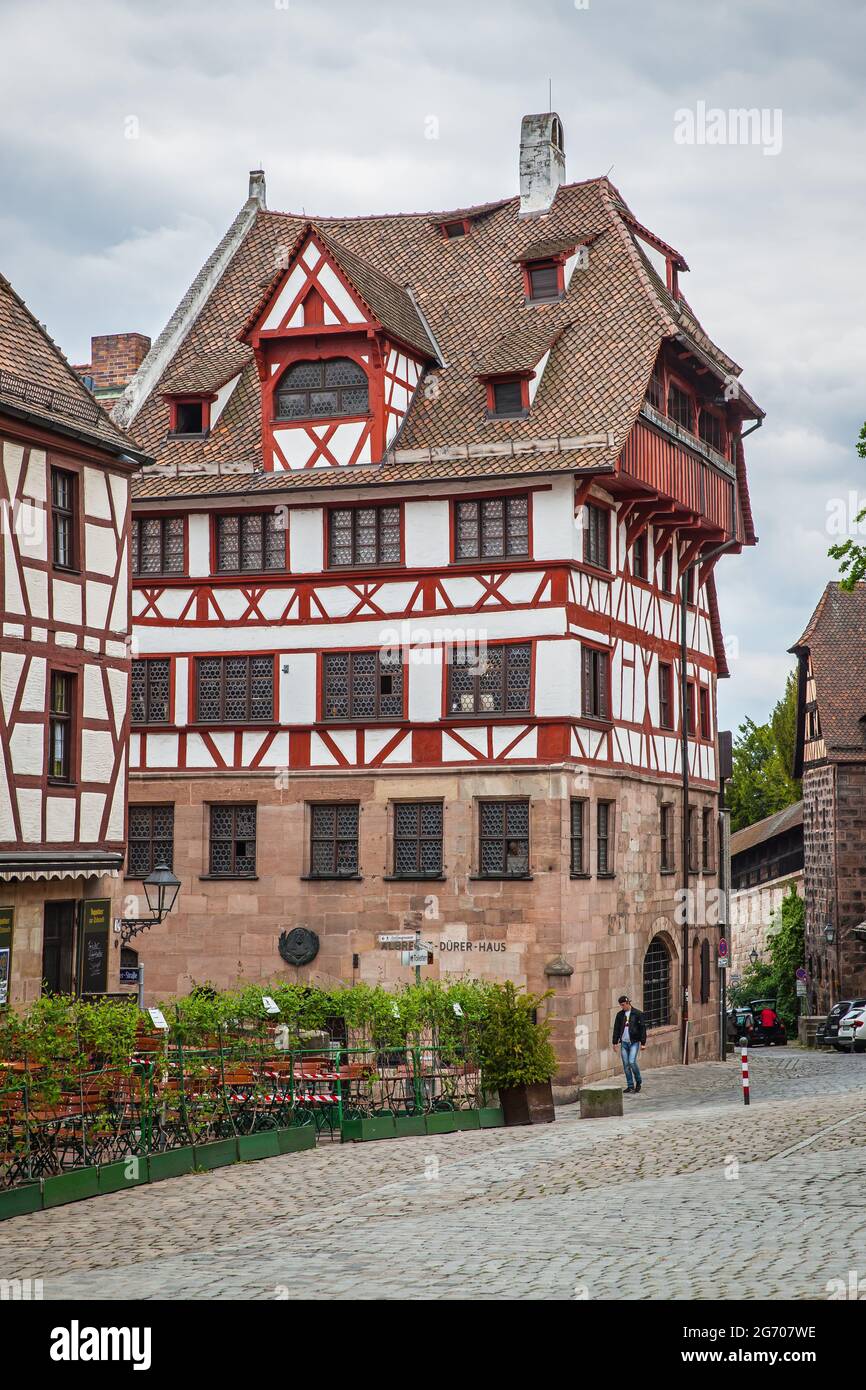Nürnberg, 17. Mai 2016: Albrecht Dürers Haus in Nürnberg Stockfoto