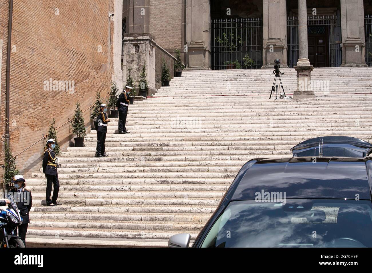 Roma-Campidoglio-Ara Coleli- Funerale di Rafaella Carrà Stockfoto