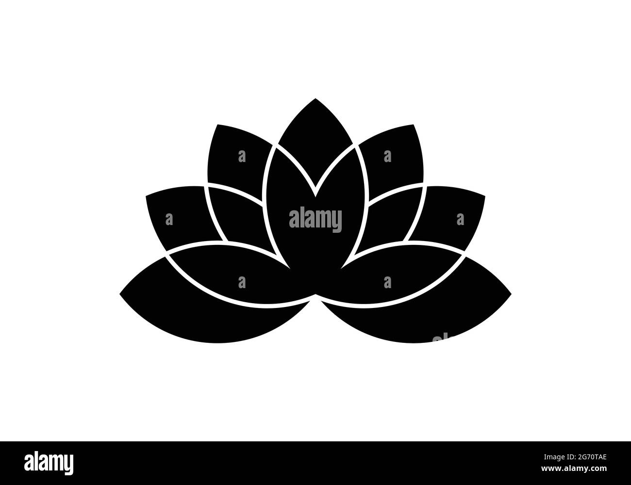 Lily Flower Logo Design Health Care Abstraktes Logo Design für gesundheitsbezogene Dienstleistungen Relaxed Lily Logo for Yoga Company Stock Vektor