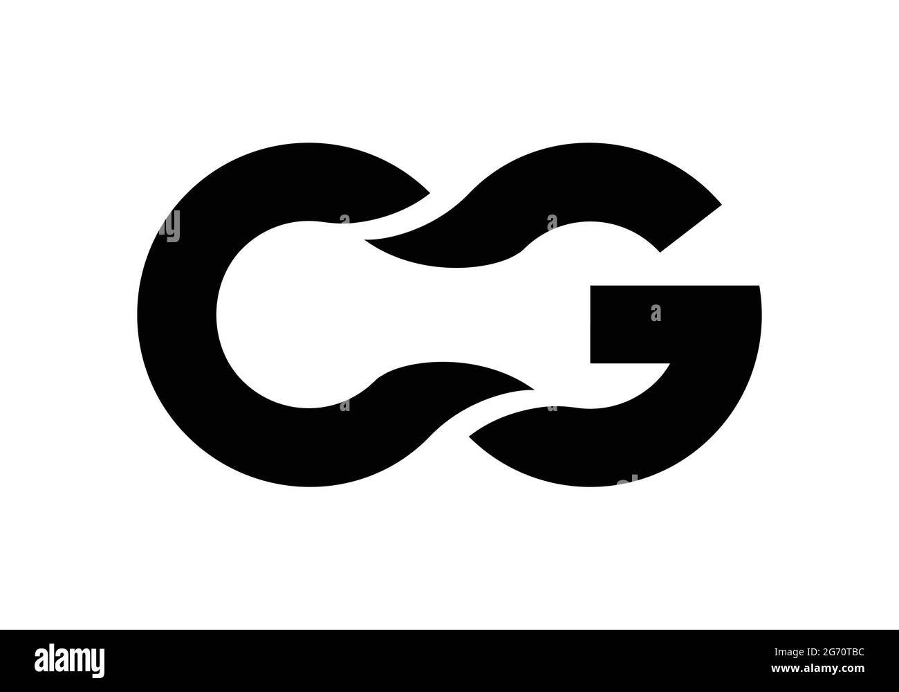Initial Monogram Letter CG Logo Design Vektor Vorlage C G Letter Logo Design Stock Vektor