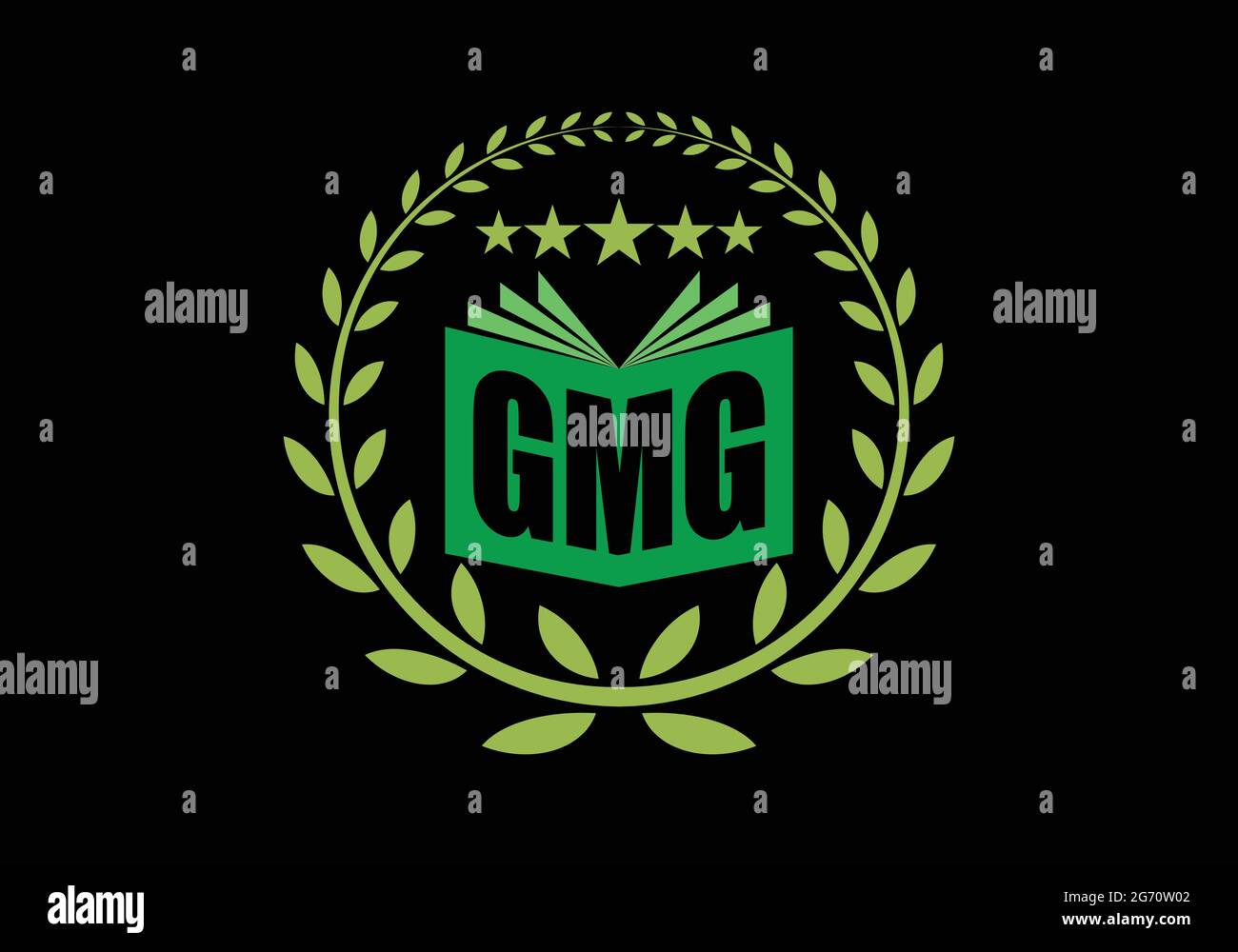 Initial Monogram Letter GMG Logo Design Vektor Vorlage GMG Letter Logo Design GMG Educational Logo Design für Sie Stock Vektor