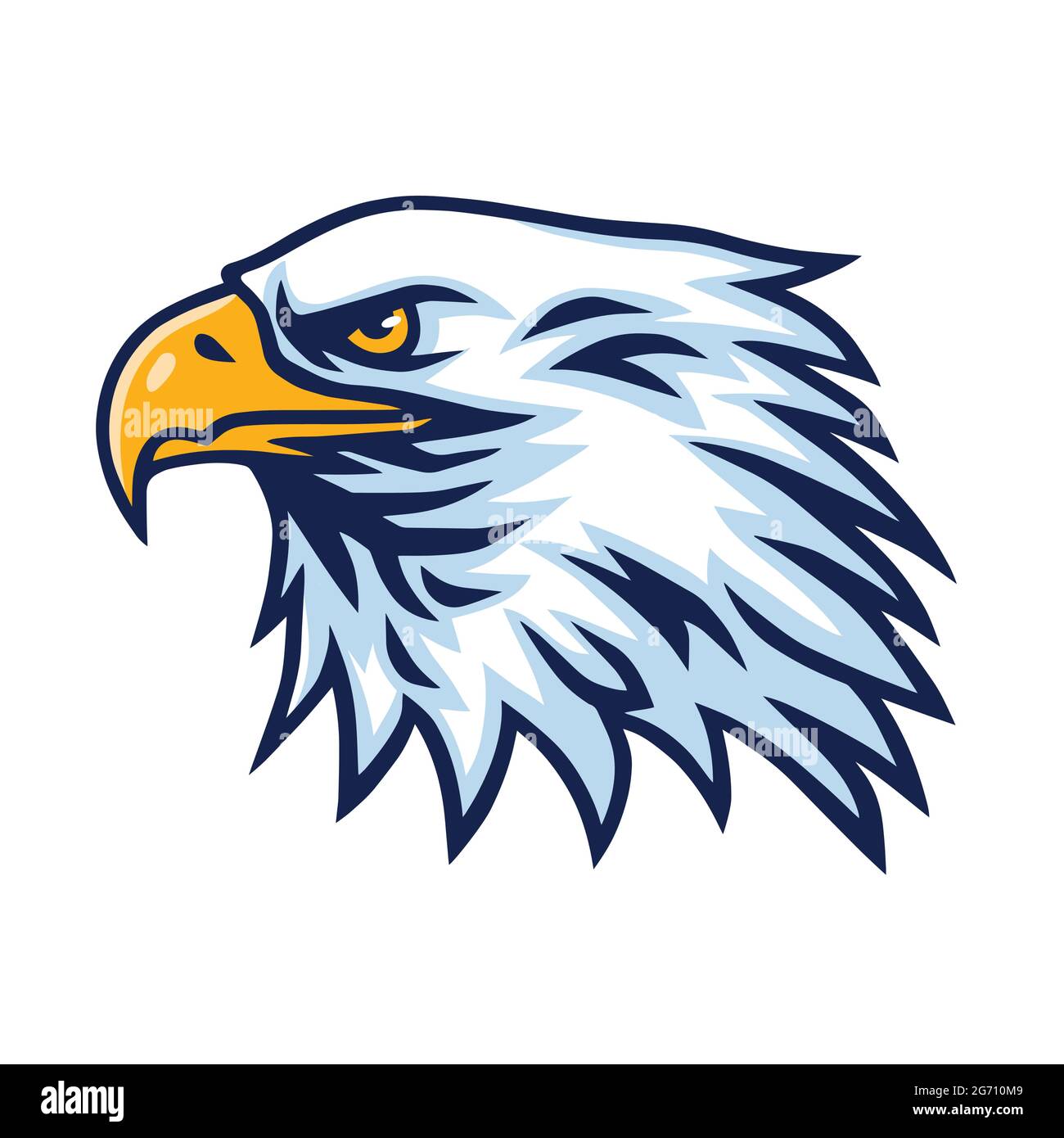 Eagle Logo Head Cool Mascot Sports Team Vector Design Stock Vektor