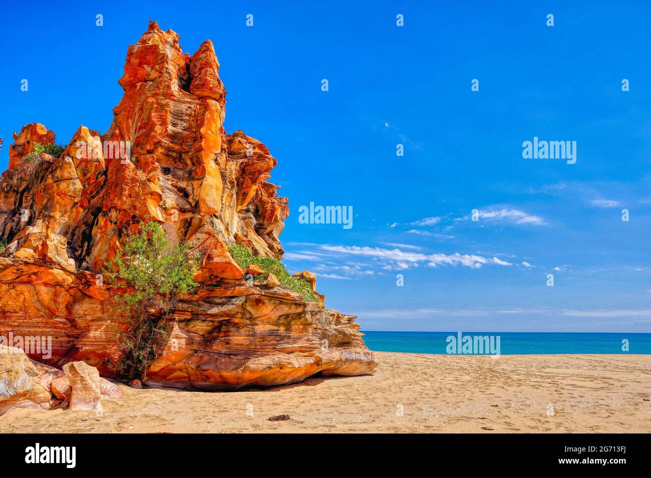 Die Küste von Barn Hill ist ein einzigartiger Teil der atemberaubenden Küste von Kimberley Western Australia Stockfoto