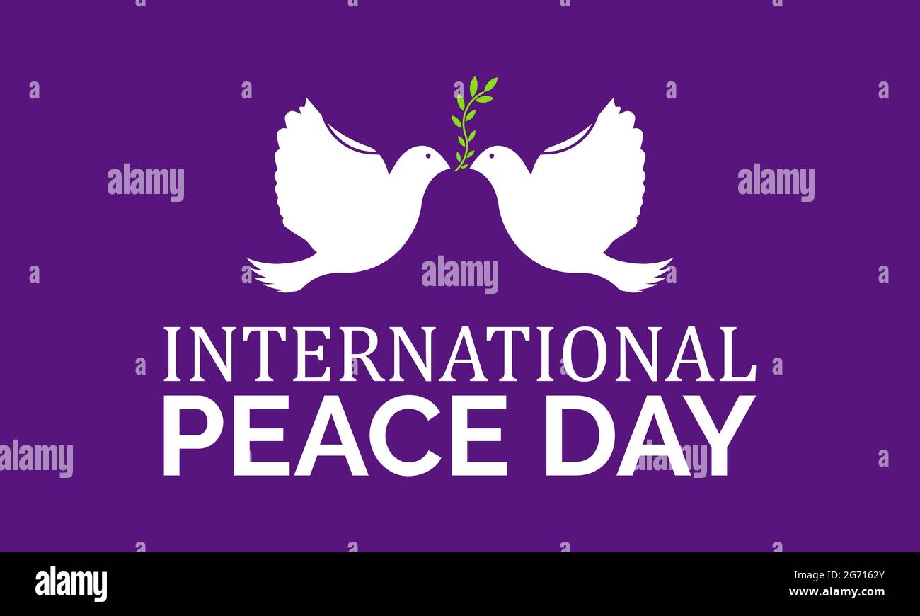Der internationale Friedenstag wird jedes Jahr am september beobachtet. Vektorgrafik, Banner, Poster, Karte, Hintergrunddesign. Stock Vektor