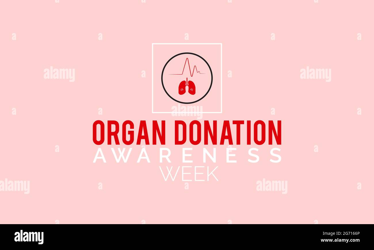 Monat der Sensibilisierung für Organspenden, der jedes Jahr am september beobachtet wird. Banner, Poster, Karte, Hintergrunddesign. Stock Vektor