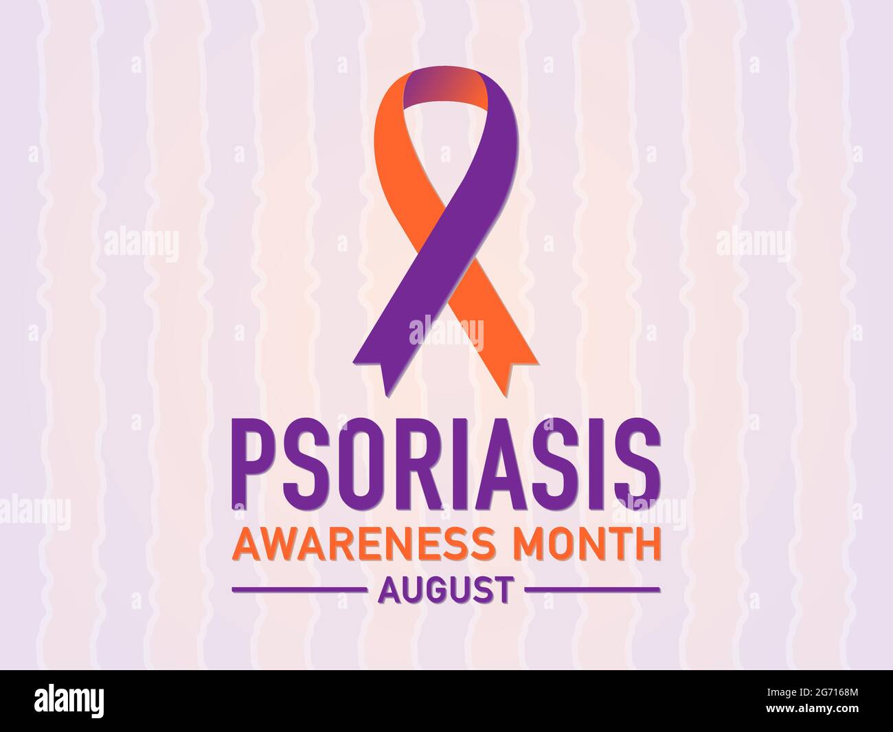 Vektorbanner, Poster, Karte, Hintergrundsensibilisierungsvorlage für Psoriasis-Sensibilisierung, die jedes Jahr am august beobachtet wird. Stock Vektor