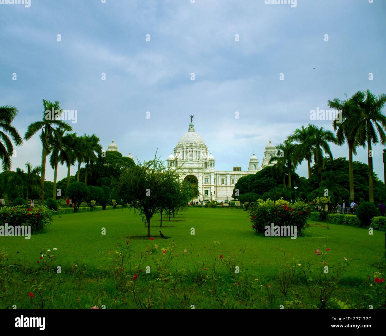 Eine Landschaft des Victoria Memorial. Stockfoto