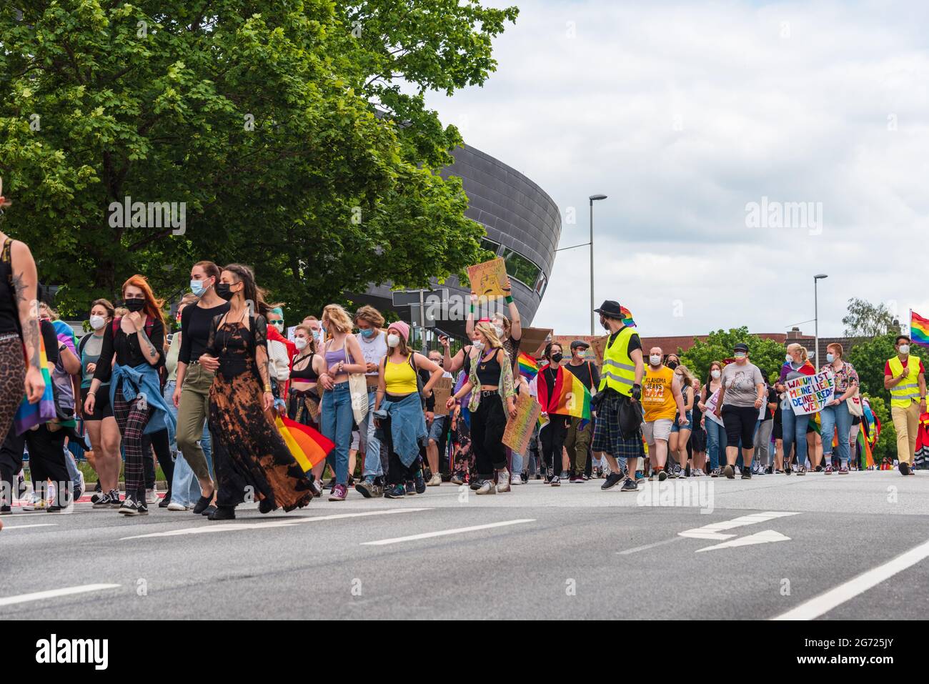 Kiel, Deutschland, 10. Juli 2021 heute fand in Kiel eine Demonstration