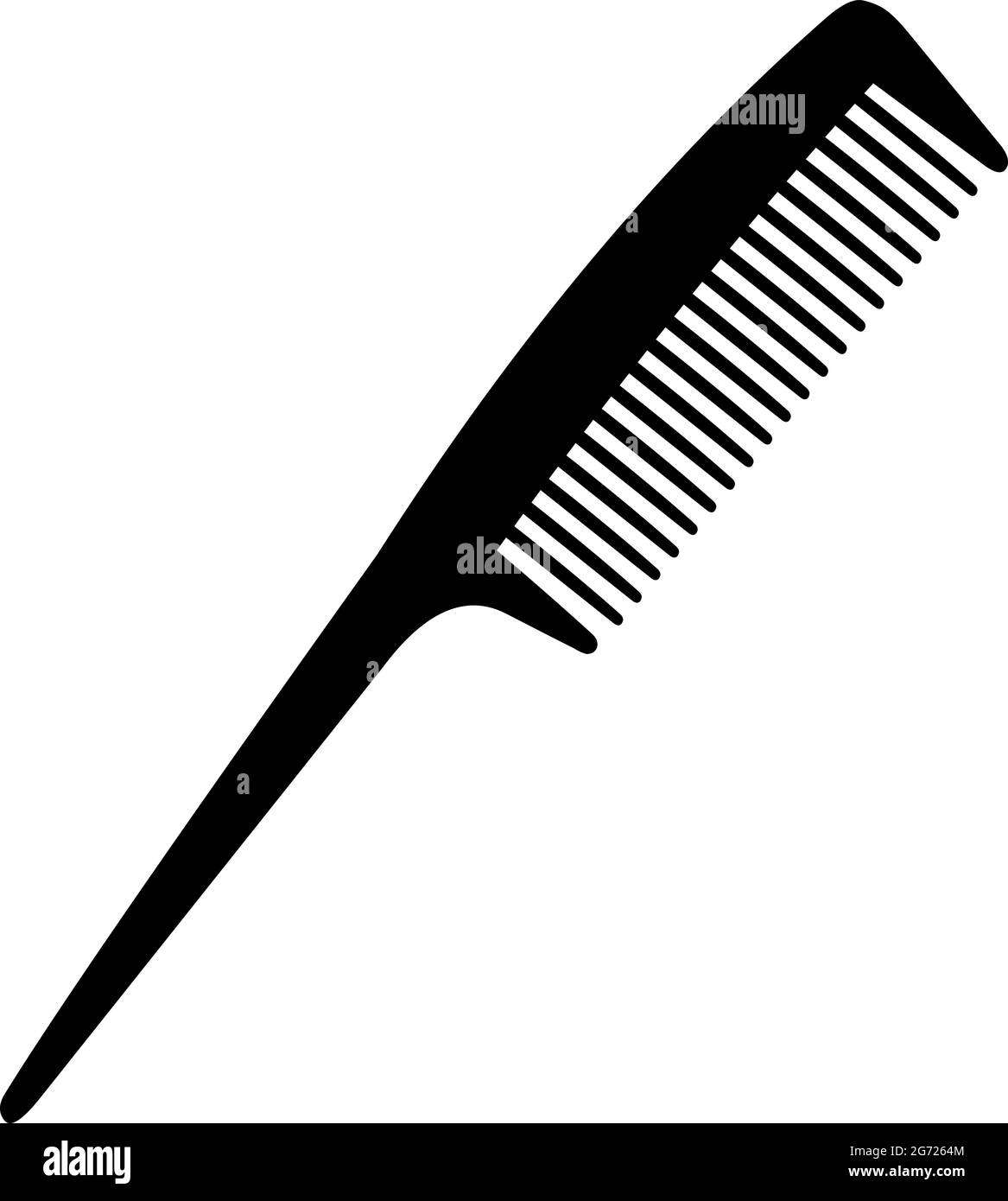 Vektor-Illustration der schwarzen Silhouette eines Haarkämms Stock Vektor
