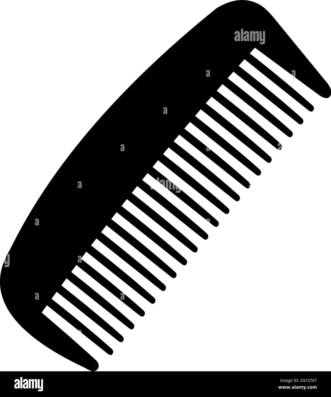Vektor-Illustration der schwarzen Silhouette eines Haarkämms Stock Vektor