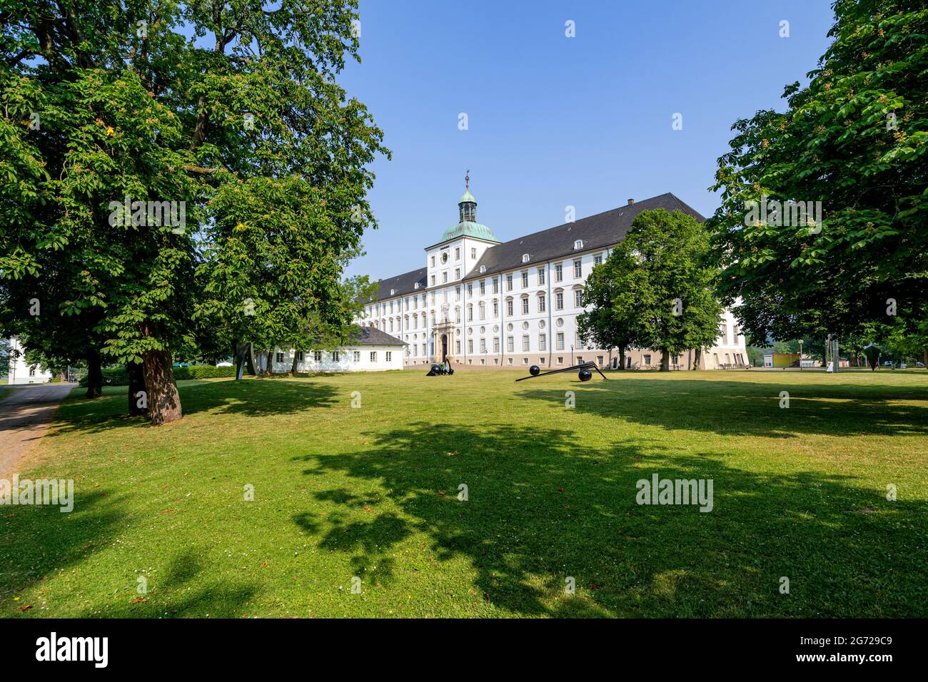 Schloss Gottorf in Schleswig, Deutschland. Es ist eines der wichtigsten säkularen Gebäude in Schleswig-Holstein. Stockfoto