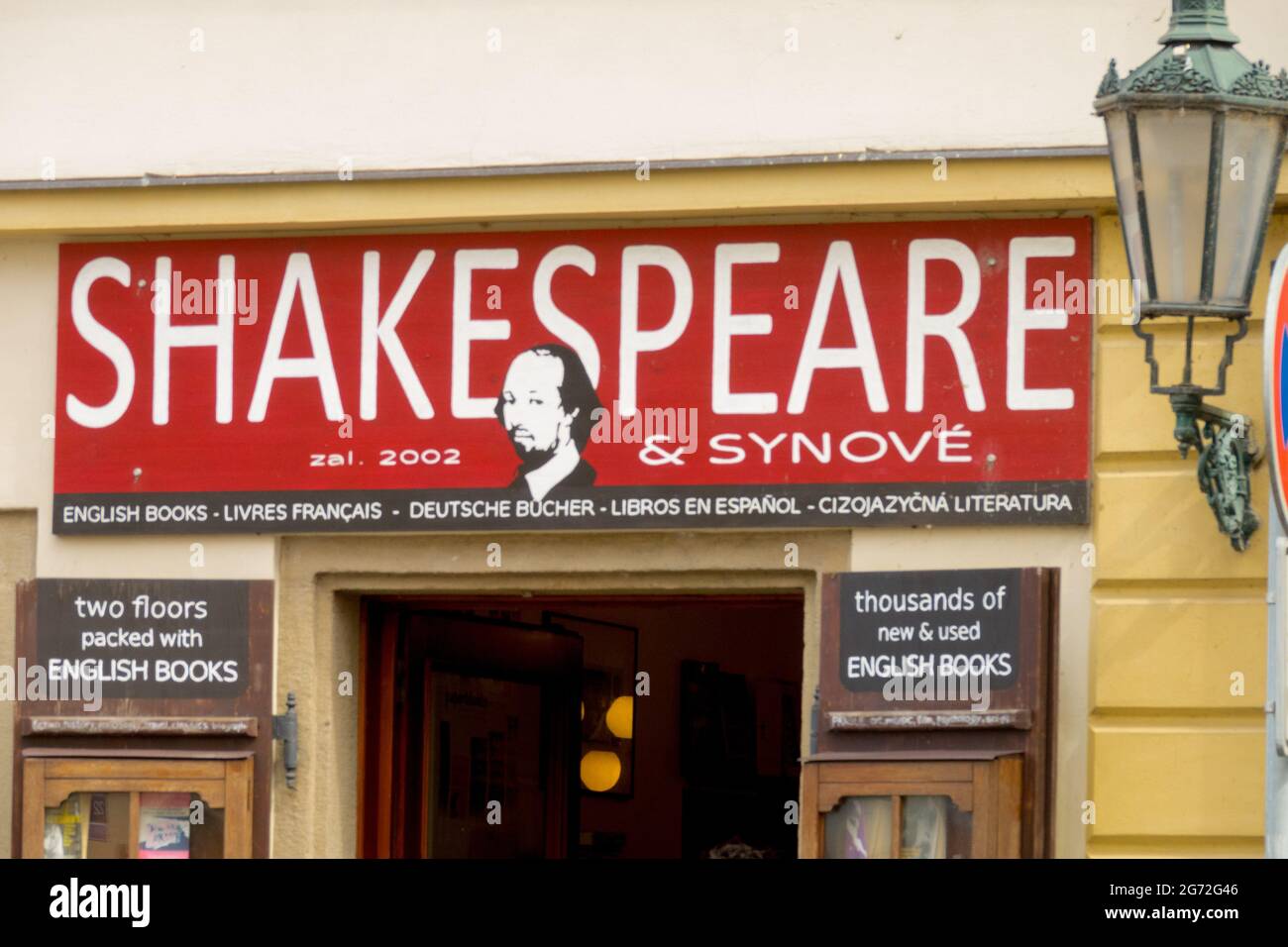 Shakespeare and Sons Prager Buchhandlung Mala Strana Tschechische Republik Stockfoto