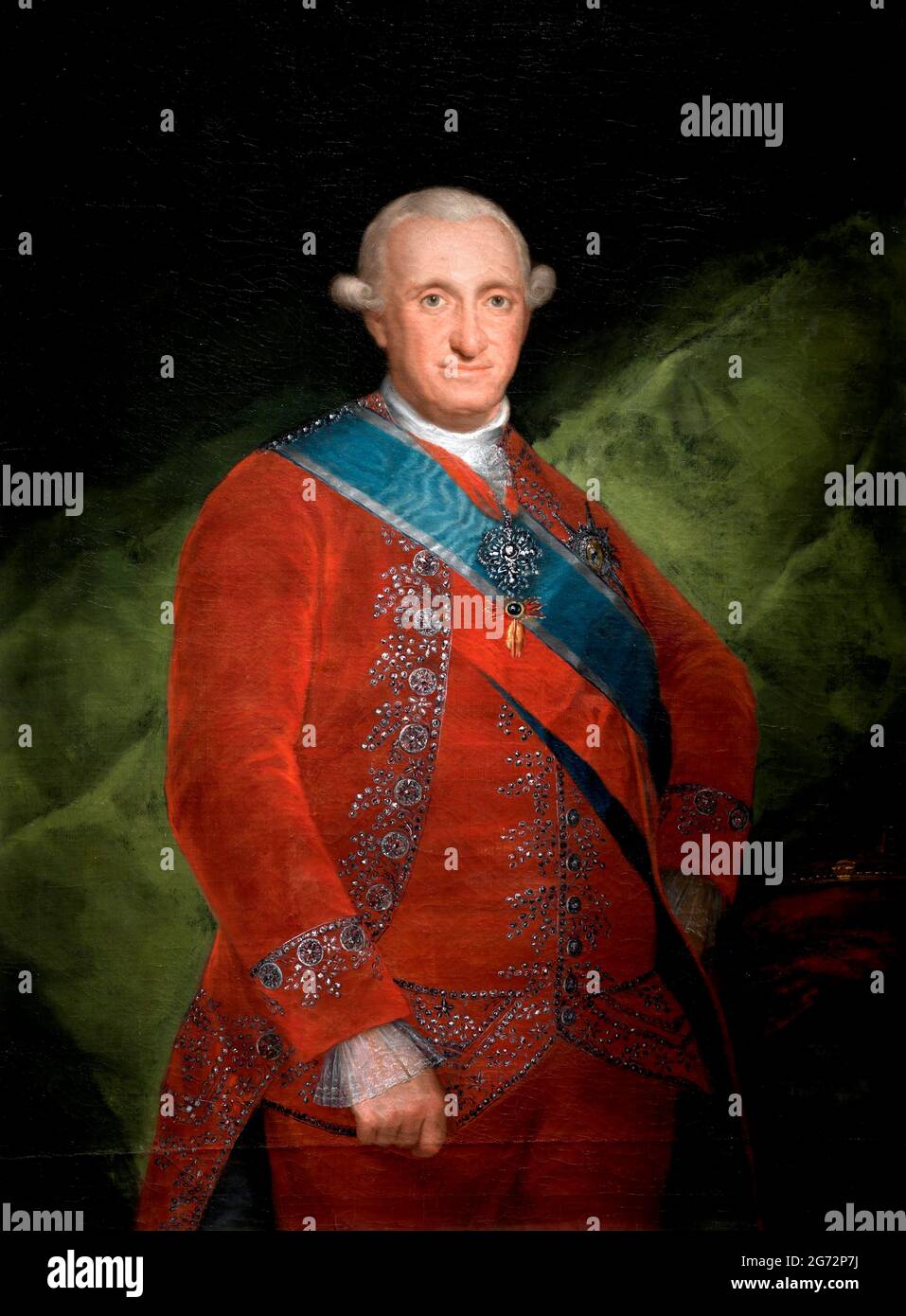 Carlos IV Porträt von König Karl IV. Von Spanien (1748-1819) von Francisco José de Goya y Lucientes (1746-1828), Öl auf Leinwand, 1789 Stockfoto