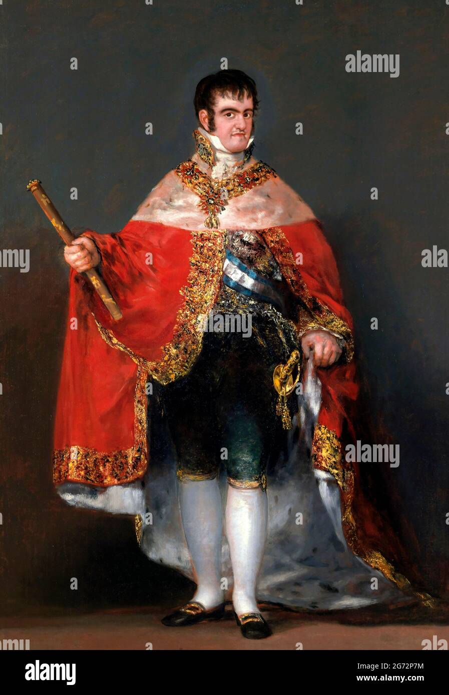 Fernando VII. Porträt von König Ferdinand VII. von Spanien (1784-1833) von Francisco José de Goya y Lucientes (1746-1828), Öl auf Leinwand, c 1814/1815 Stockfoto