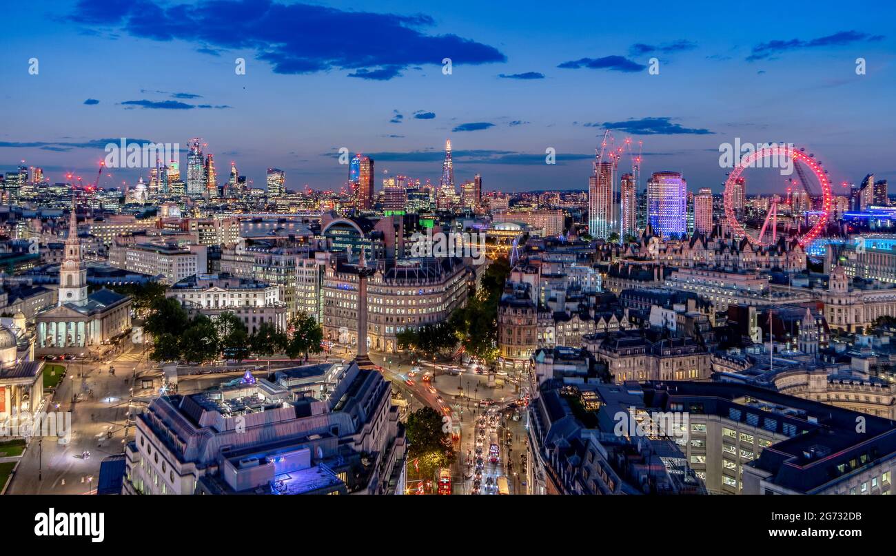 Ikonische Ansicht der City of London UK Stockfoto