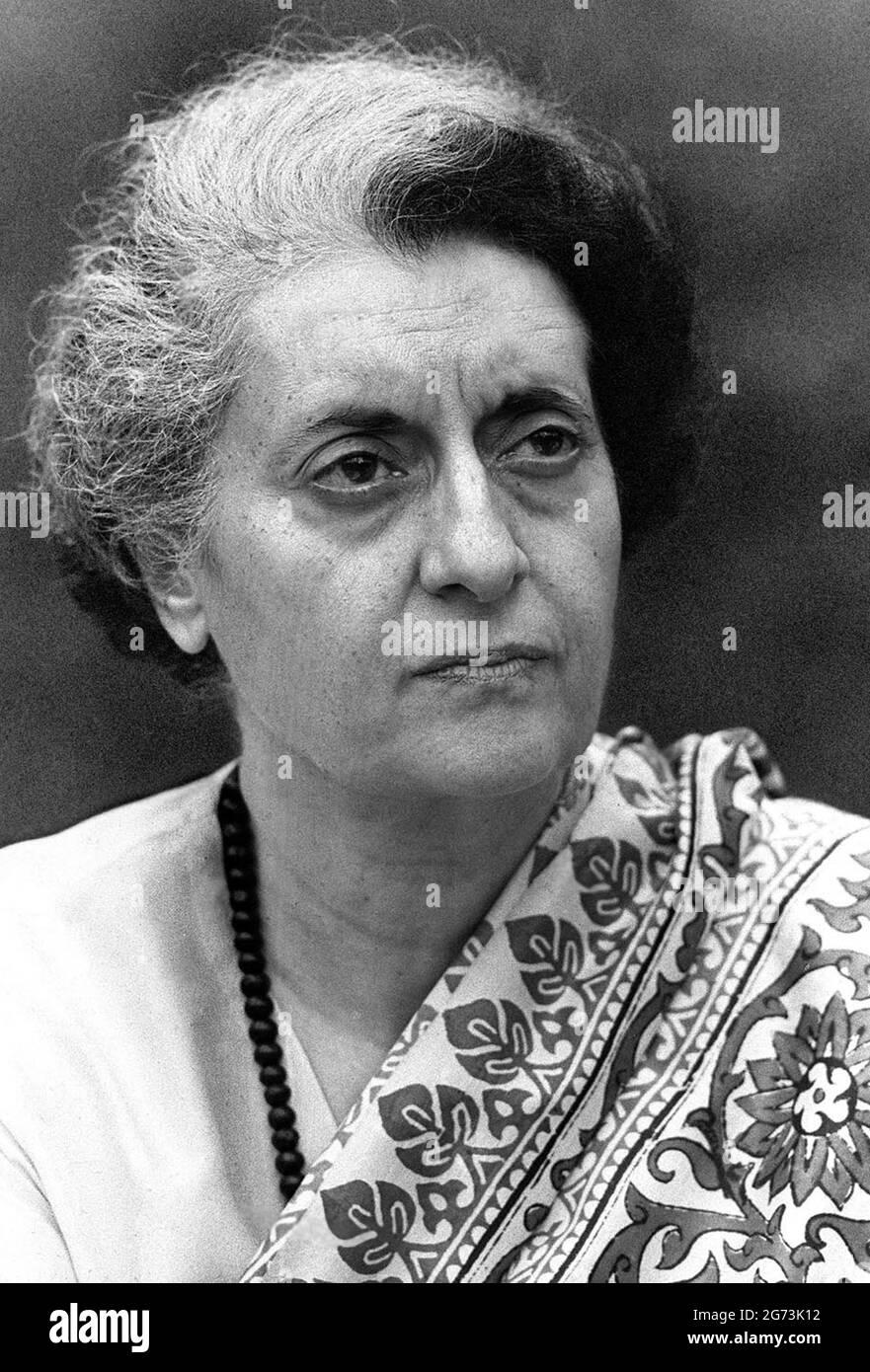 Indira Gandhi, ehemalige Premierministerin Indiens Stockfoto