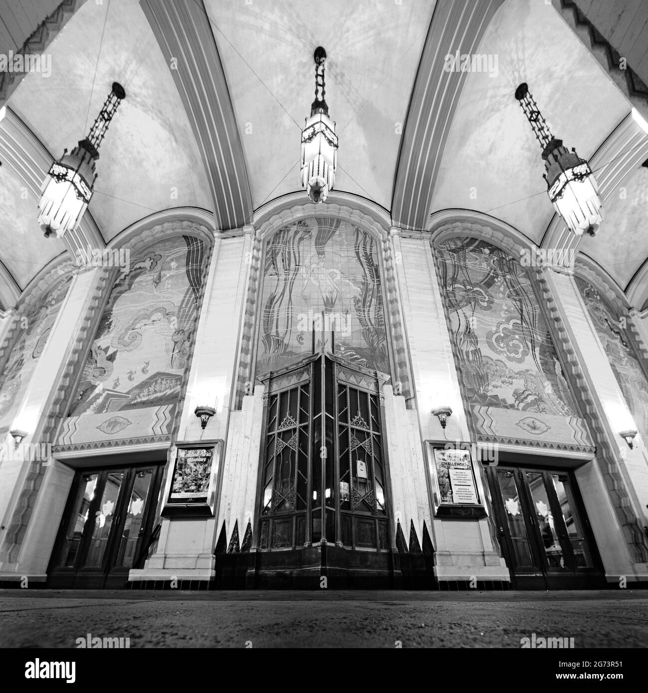 Eintritt zum Avalon Casino Ballroom auf Catalina Island Stockfoto