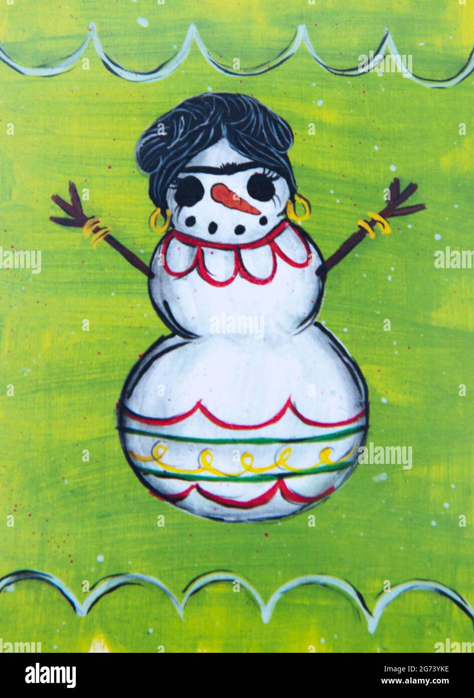 Tag der Toten Bild; fotografische Illustration; Schneemann Stockfoto