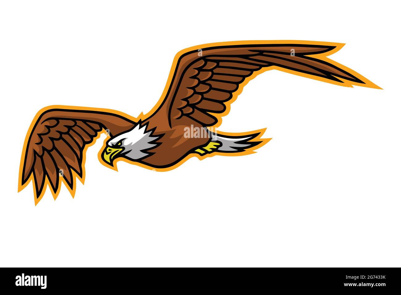 Eagle Falcon Flying Mascot Logo Mascot Design-Vektor Stock Vektor