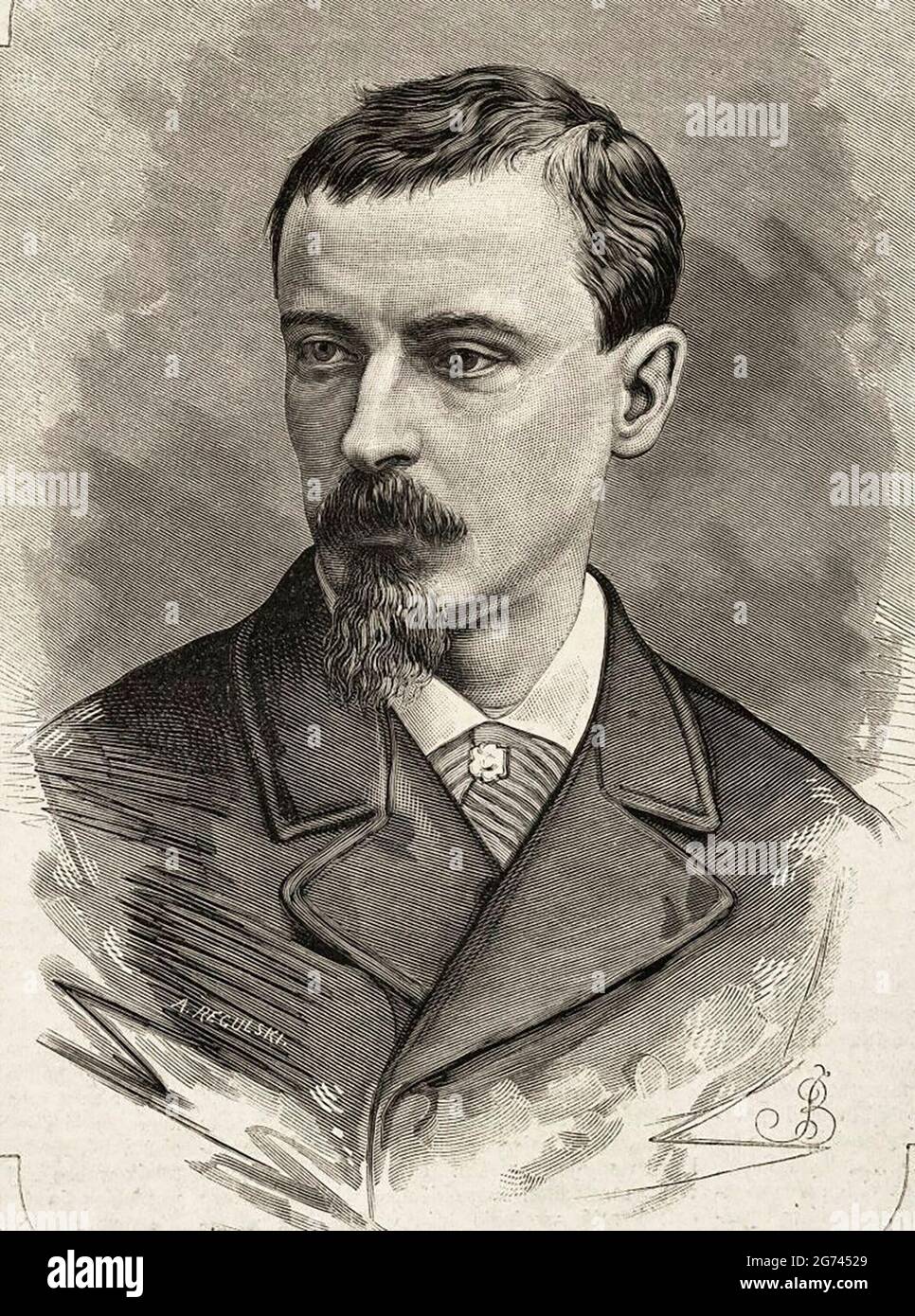 Henryk Sienkiewicz in den 1880er Jahren Stockfoto