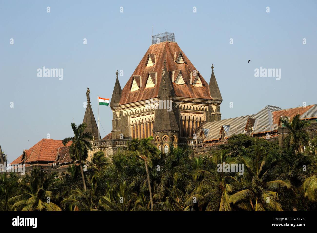 Mumbai Maharashtra Indien Asien einer der ältesten High Court von Bombay, auch bekannt als Mumbai High Court, ist das Indian Historic Gothic Revival Buildig Stockfoto