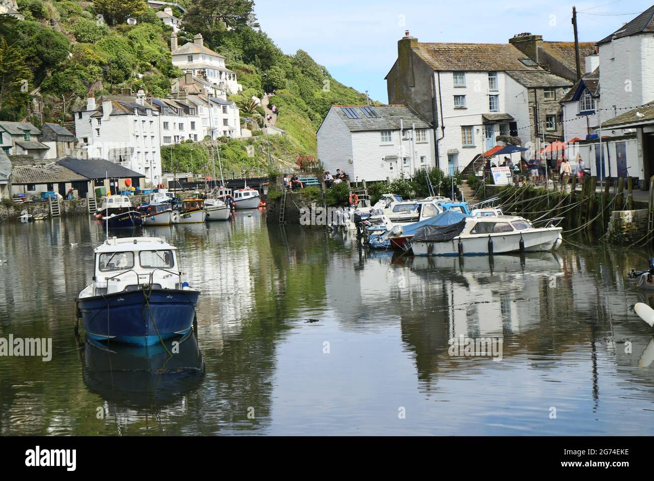 Fischerei Dorf von Polperro in Cornwall, Großbritannien Stockfoto