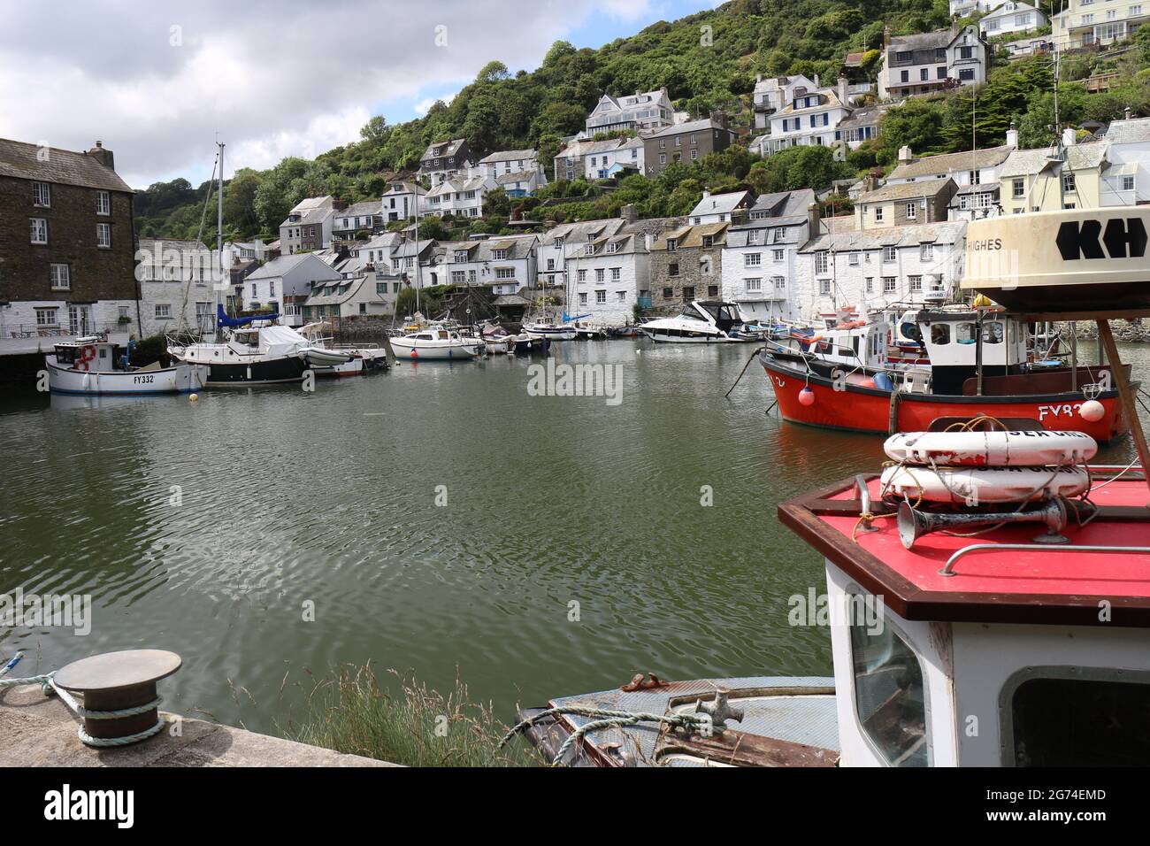 Fischerei Dorf von Polperro in Cornwall, Großbritannien Stockfoto