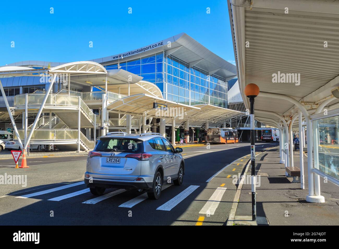 Der internationale Terminal des Flughafens Auckland, Auckland, Neuseeland Stockfoto