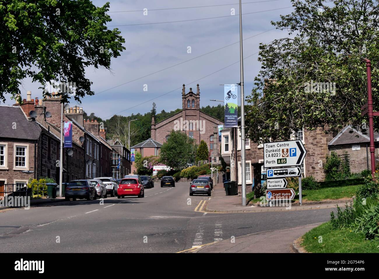 Burrell Square, Crieff, Schottland Stockfoto