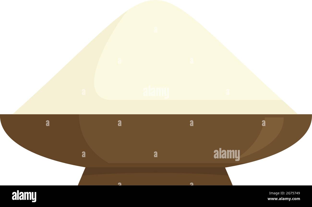 Isolierter Vektor mit Mehlteller-Symbol flach Stock Vektor