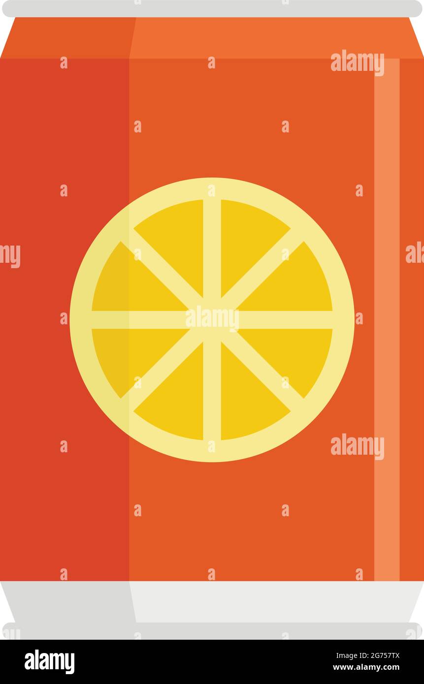 Gesunde orange Soda Symbol flach isoliert Vektor Stock Vektor