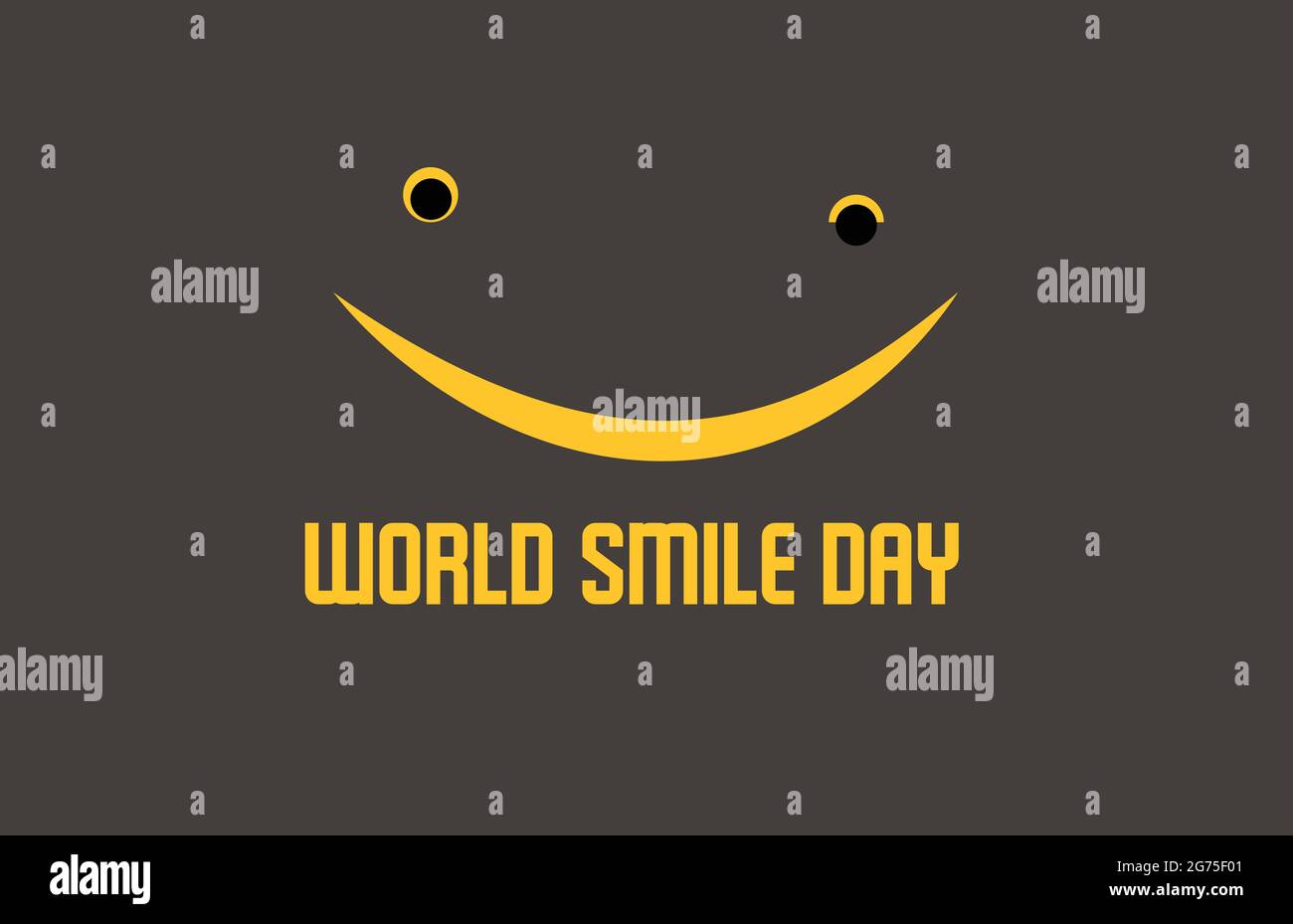 Vektorvorlage „World Smile Day“ Stock Vektor