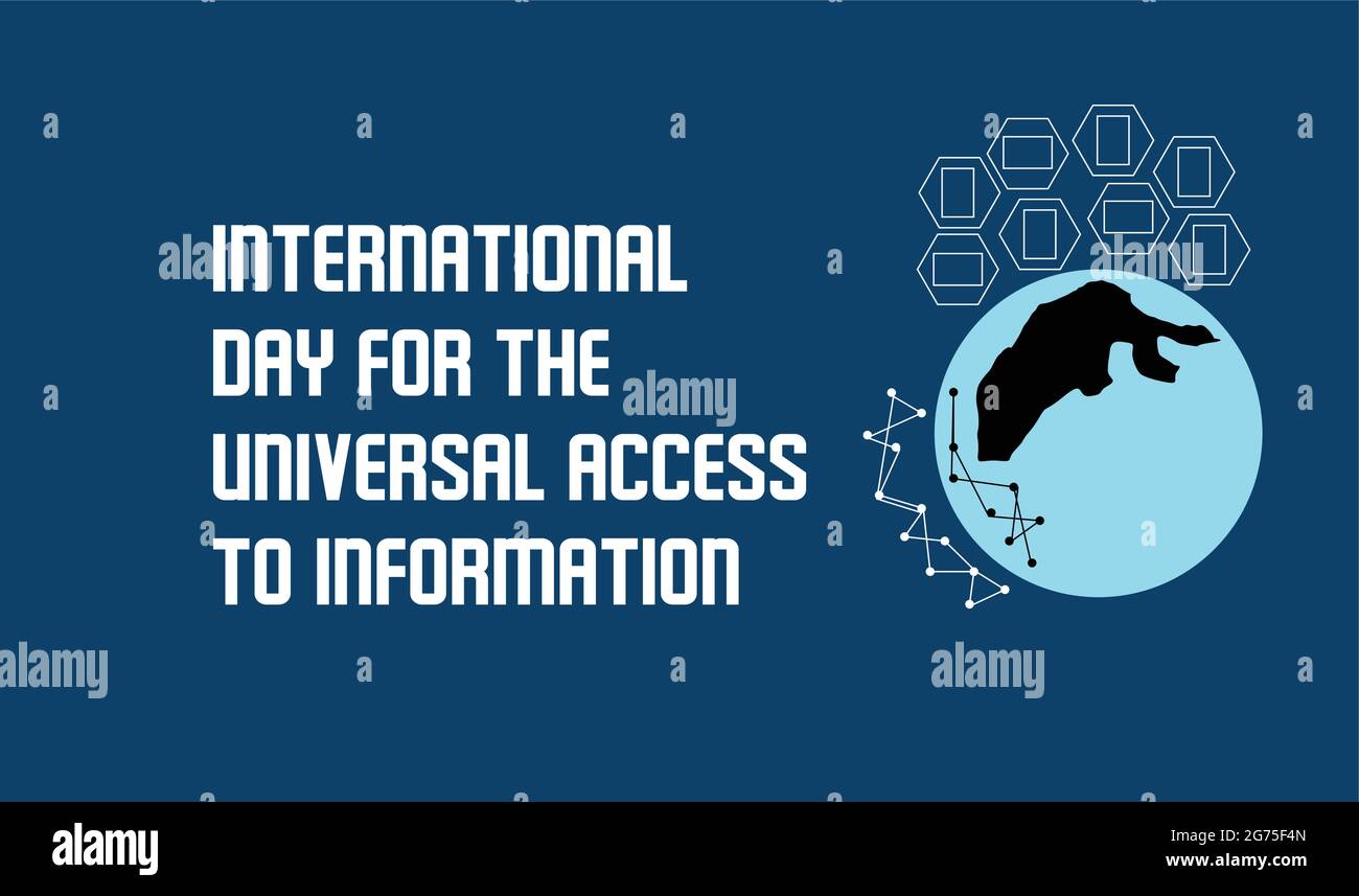 Internationaler Tag für die Vektorvorlage „Universal Access to Information“ Stock Vektor