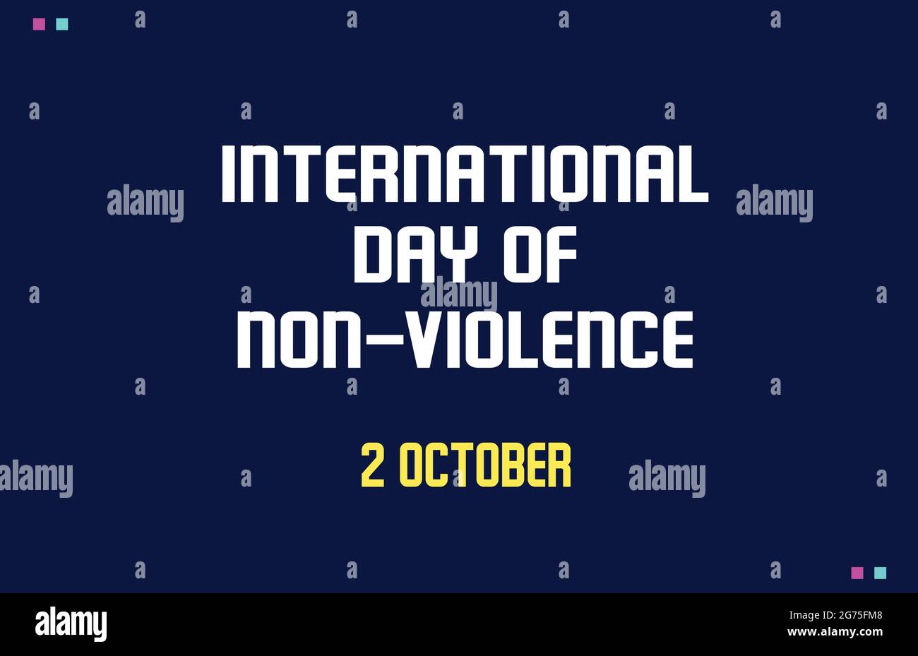 Vektor des Internationalen Tages der Gewaltlosigkeit Stock Vektor