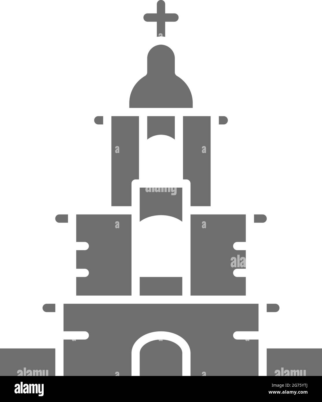 Vektor Ukrainisch Orthodoxe Kirche, Heiligtum graue Ikone. Stock Vektor