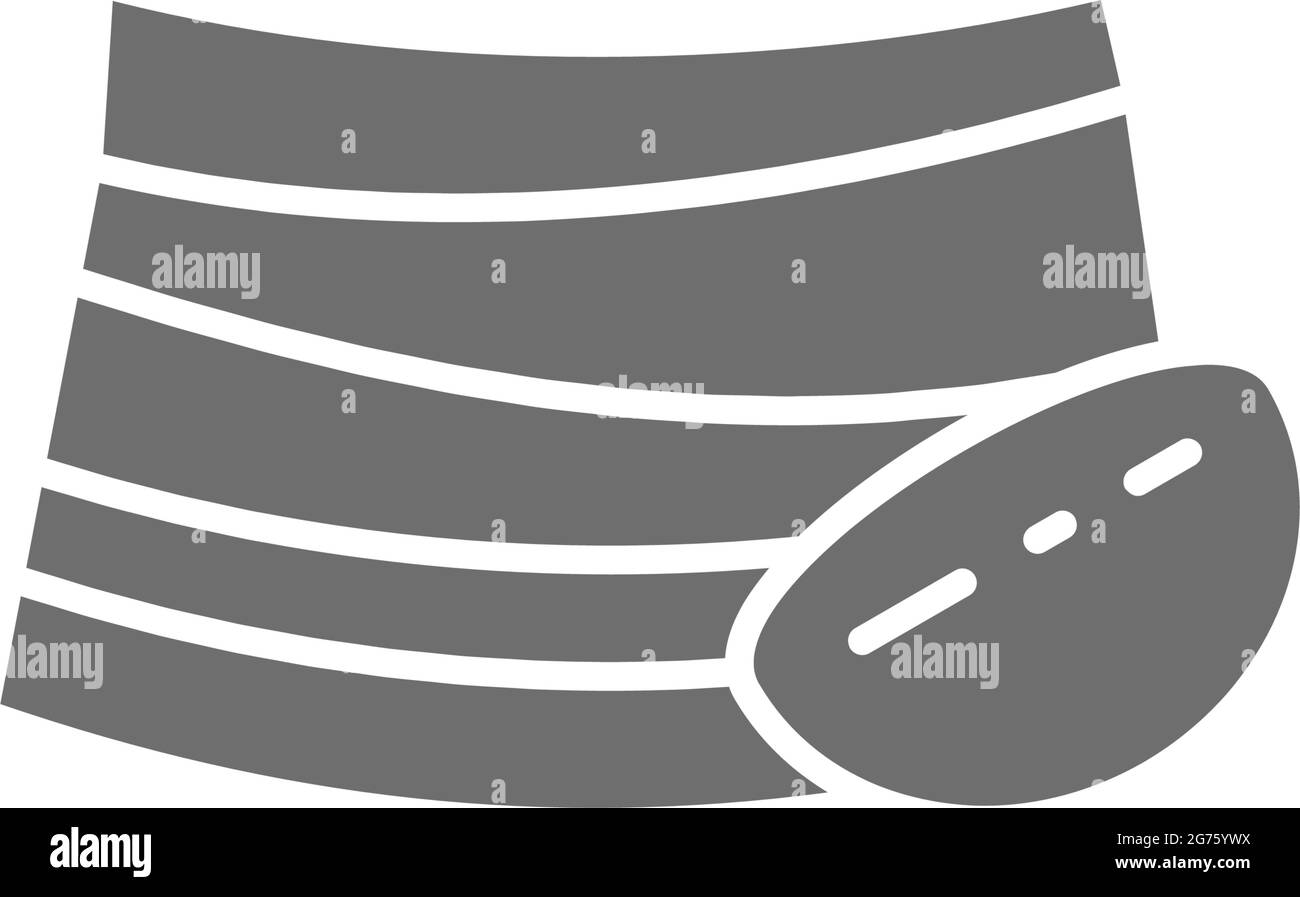 Kosakengürtel, nationale ukrainische Kleidung graue Ikone. Stock Vektor