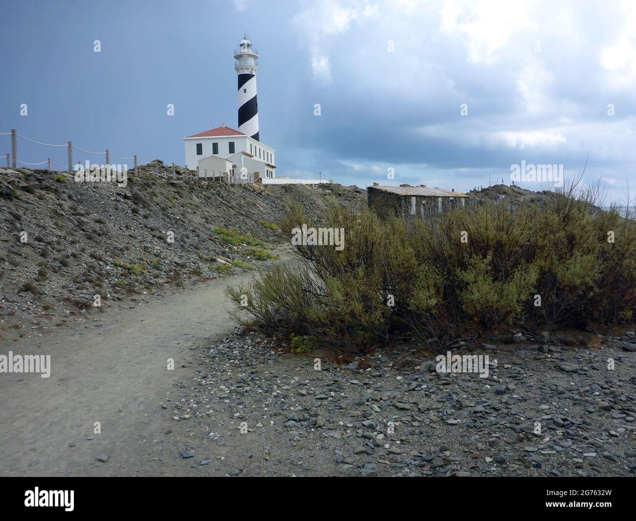 Faro de Favaritx, Menorca, Balearen Stockfoto