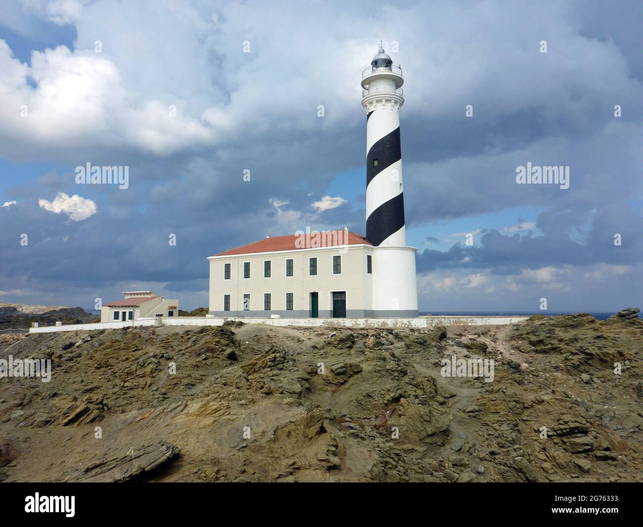 Faro de Favaritx, Menorca, Balearen Stockfoto