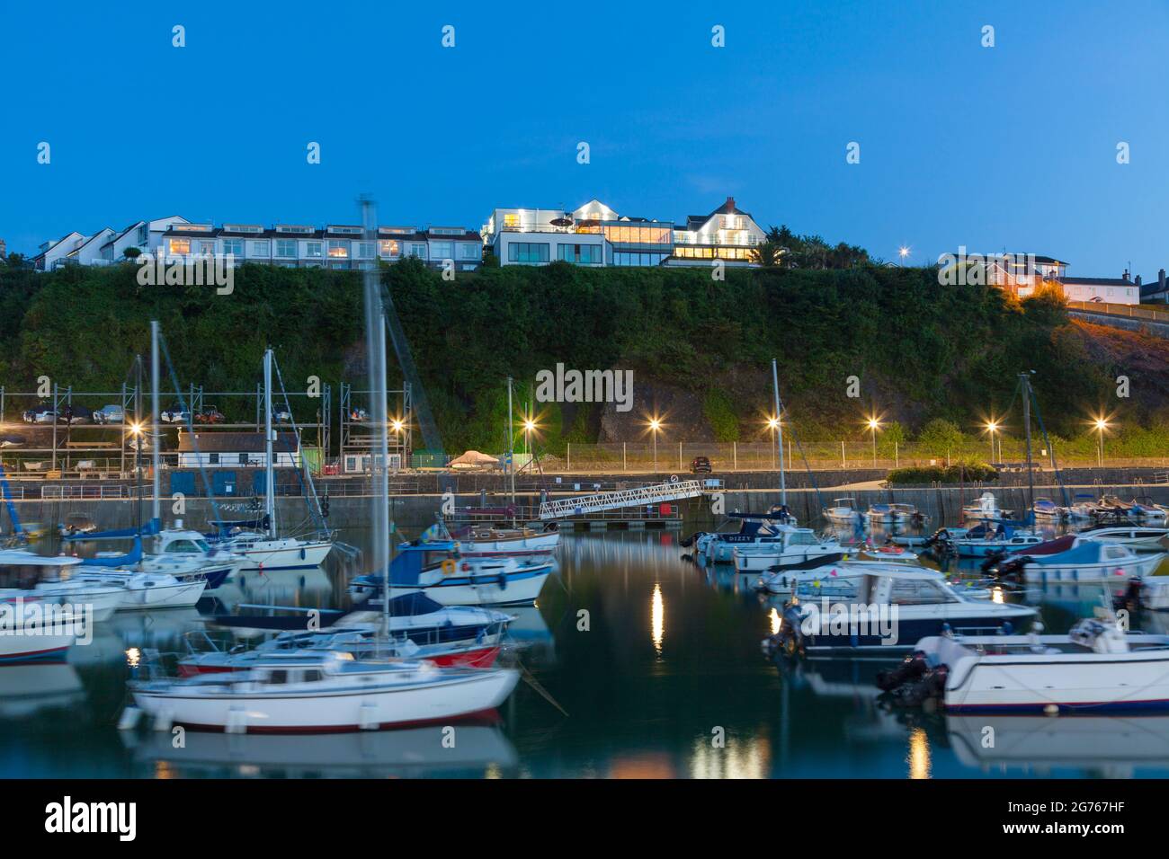 St Brides Spa Hotel, Saundersfoot Harbour, Pembrokeshire, Wales, Großbritannien Stockfoto