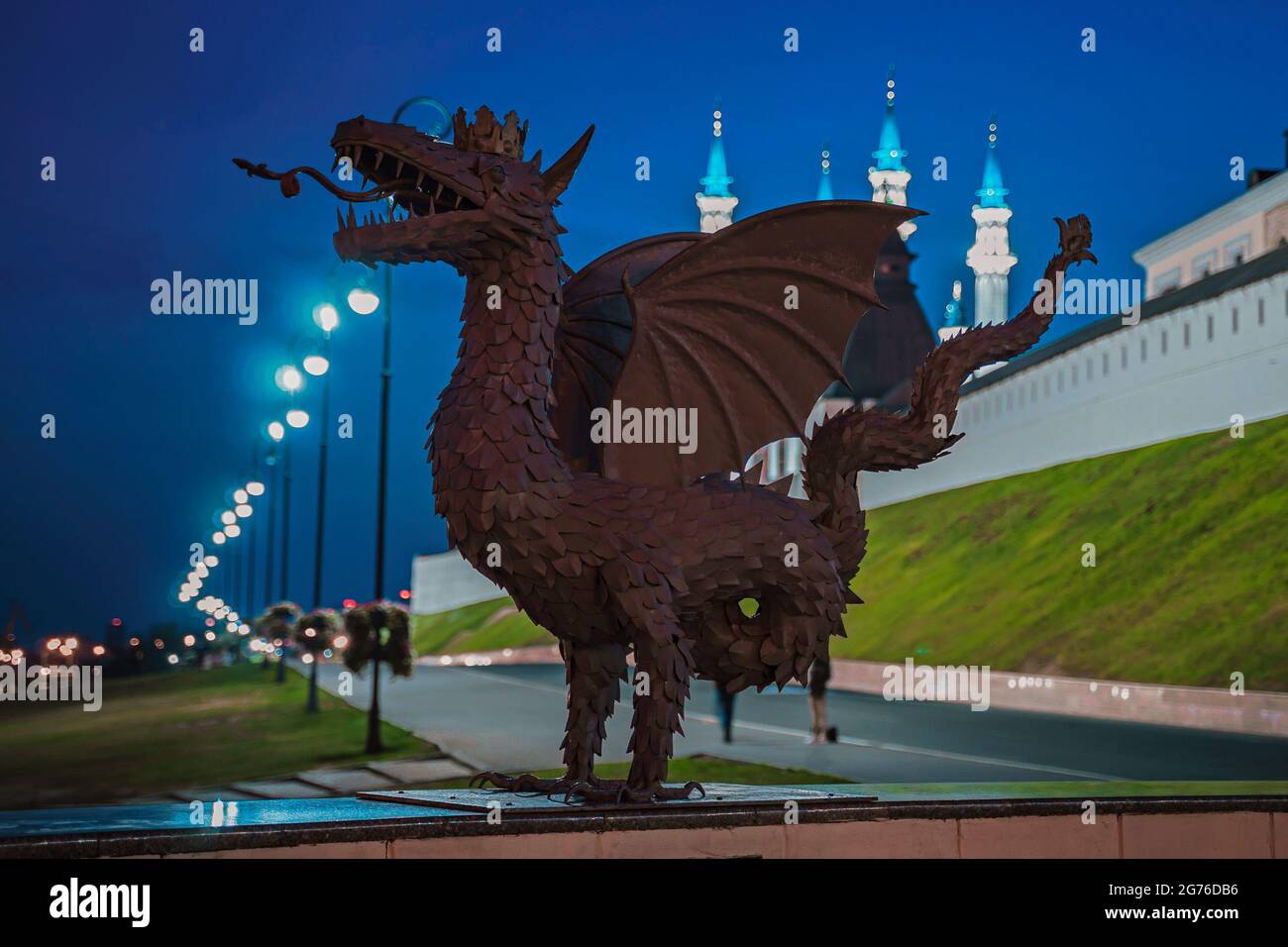 Zilant, ein Symbol der Stadt Kasan, Russland. Denkmal für den Drachen Zilant Stockfoto