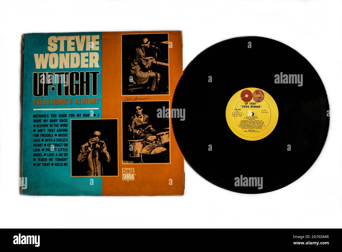 Up-Tight, das auf dem Cover als up-Tight Everything's Alright dargestellt wird, ist ein 1966 erschienenes Album der amerikanischen Soul-Sängerin Stevie Wonder von Motown Stockfoto